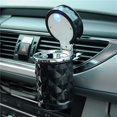 thumbnail image 3 of Portable Led Ashtray With Lid Diamond Pattern With Car Holder, 3 of 5