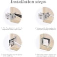 thumbnail image 5 of 4 Piezas Bisagra para Puerta de Vidrio, Bisagra de Clip para Muebles de Cocina, Escaparate, Ducha, Soporte de Cobre de 0 Grados para Ángulo de Apertura de Puerta de Armario, para Espesor de Vidrio de 5 mm a 8 mm BRI  Rojo Verde, 5 of 5