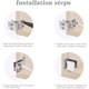 thumbnail image 4 of 4 bisagras para puerta de vidrio, bisagras de clip para muebles de cocina, vitrina, ducha, soporte de cobre de 0 grados para puerta de armario, ángulo abierto, 4 of 4