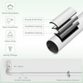 thumbnail image 4 of Wrap Around Curtain Rods White, Blackout Heavy Duty Curtain Pole for Windows 72 to 144 Inch, 1" Decorative Room Darkening Curved Modern Drapery Rod (White), 4 of 12