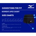 thumbnail image 5 of Mizuno Womens Apex 2.5 Inseam Volleyball Short, Black, X-Small, 5 of 5