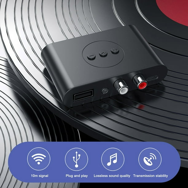 Receptor de música Bluetooth 5.0 NFC para coche, manos libres, compatible con reproducción de disco U y adaptador para dos receptores.