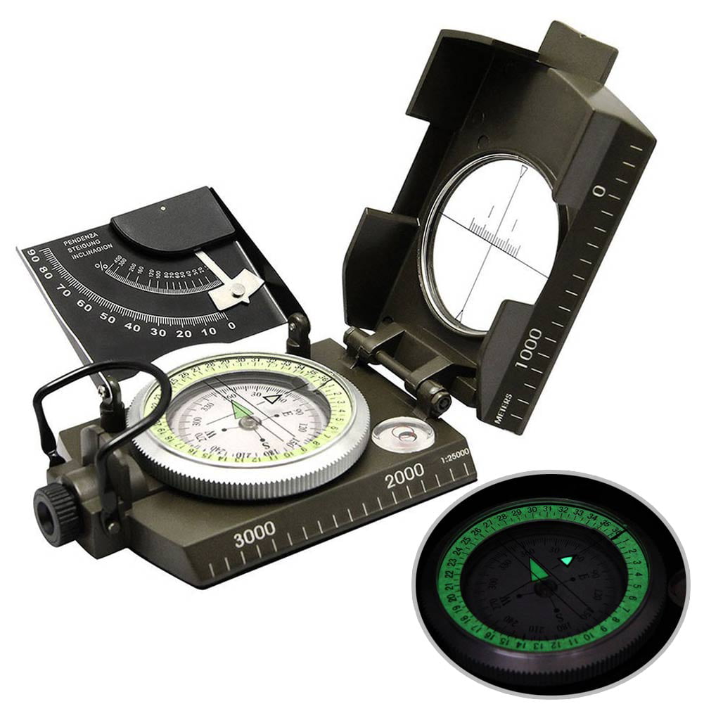 Eyeskey Multifunctional Waterproof Compass Survival Compass for Camping Black 