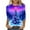 Purple, variant on Womens Christmas Outfit Bling Christmas Tree Top 3/4 Sleeve Blouses for Women Round Neck T Shirts Loose Fit Vacation Tops
