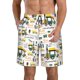 thumbnail image 1 of Balery Transportation Cartoon Traje de Baño Estilo Hawaiano para Hombre, Shorts de Secado Rápido con Bolsillos-Medium, 1 of 6