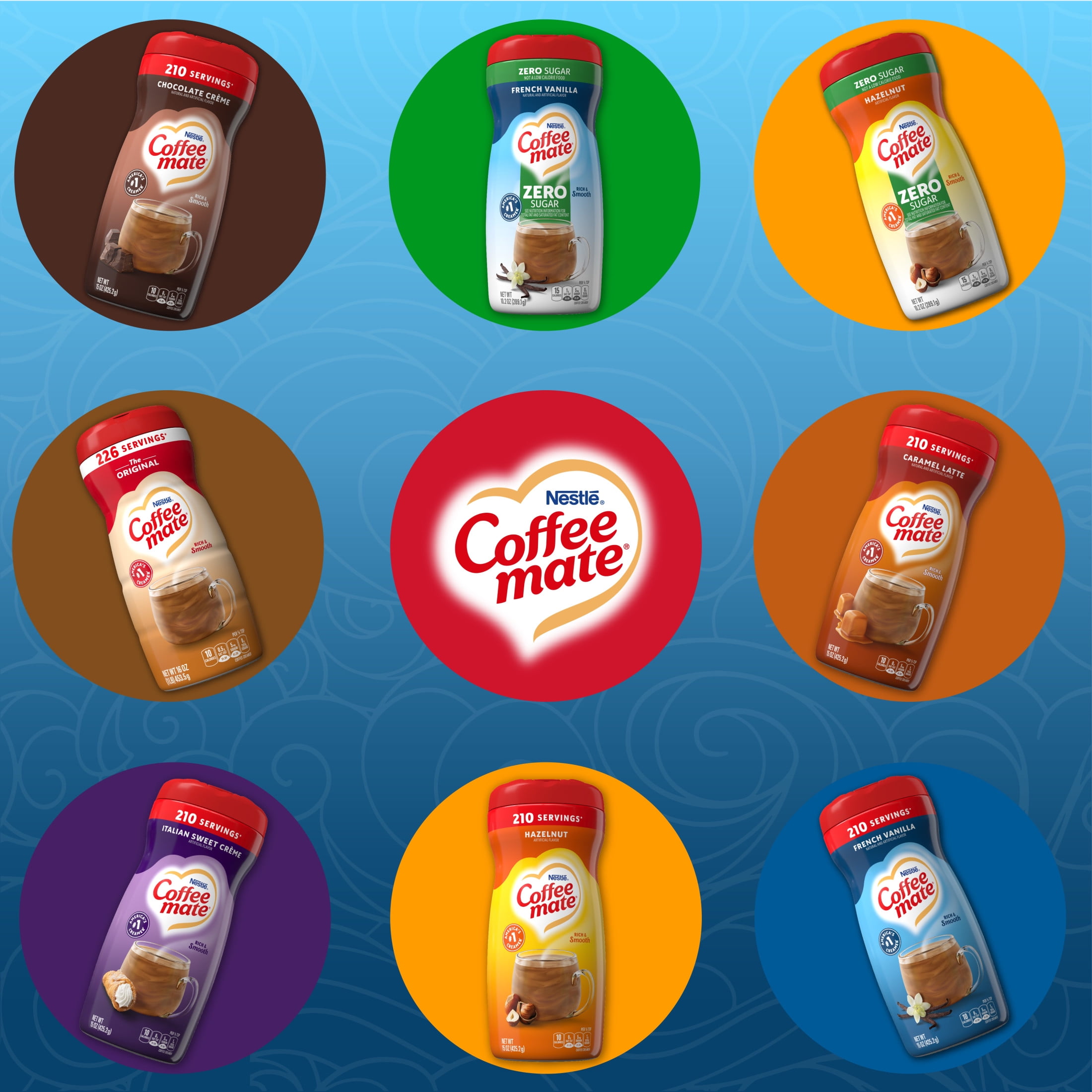 (6 pack) Coffee mate French Vanilla Powder Coffee Creamer, 30 oz