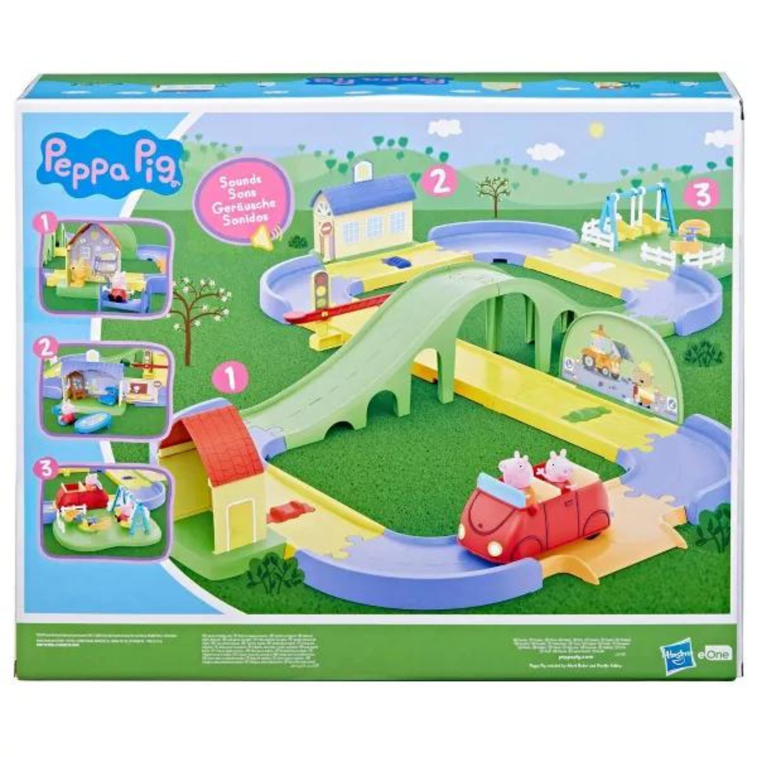 Peppa Pig All Around Peppa's Town Set with Adjustable Track Aged 3+