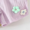 thumbnail image 4 of Toddler Baby Girl Outfits Floral Summer Clothes Infant Spring Waffle Short Sleeve Shirt Tops Cute Shorts Set Purple 9-12 Months, 4 of 6