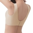 thumbnail image 5 of Women Thick Strap Bra Support Mesh V Neck Seamless Bra Comfy Casual Daily Tops, 5 of 6