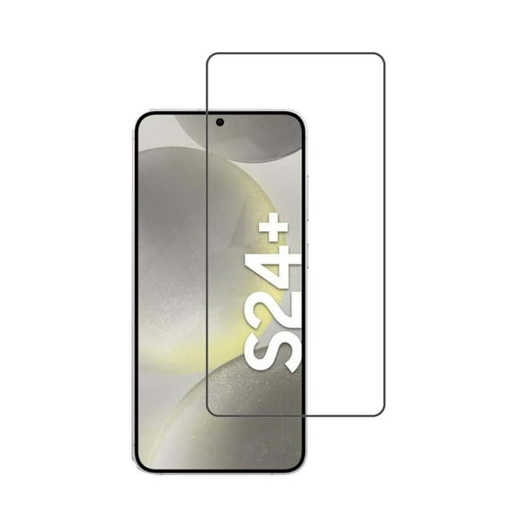 LEEKUANGSU [2 Pack] Black Tempered Glass Screen Protector Frontier Protective Protector Full Cover for Samsung Galaxy S24