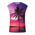 thumbnail image 4 of Xysaqa Men's Tank Tops Palm Tree Colorful Print, Novelty Graphic Summer Sleeveless Beach Hawaiian Shirt S-3XL, 4 of 5