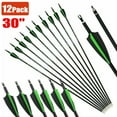 thumbnail image 7 of EROCK 12pcs/set Archery Mixed Carbon Hunting Target Arrows 30" spine 500 for Recurve & Compound Bows, 7 of 7