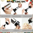 thumbnail image 5 of Spritz Cookie Press Gun Kit, 13 Cookie Discs+8 Icing Nozzles, Cookie Kit 20 Cookie Discs+8 Icing Nozzles Perfect for DIY Christmas Cookies And Decorating Cookies For, 5 of 8