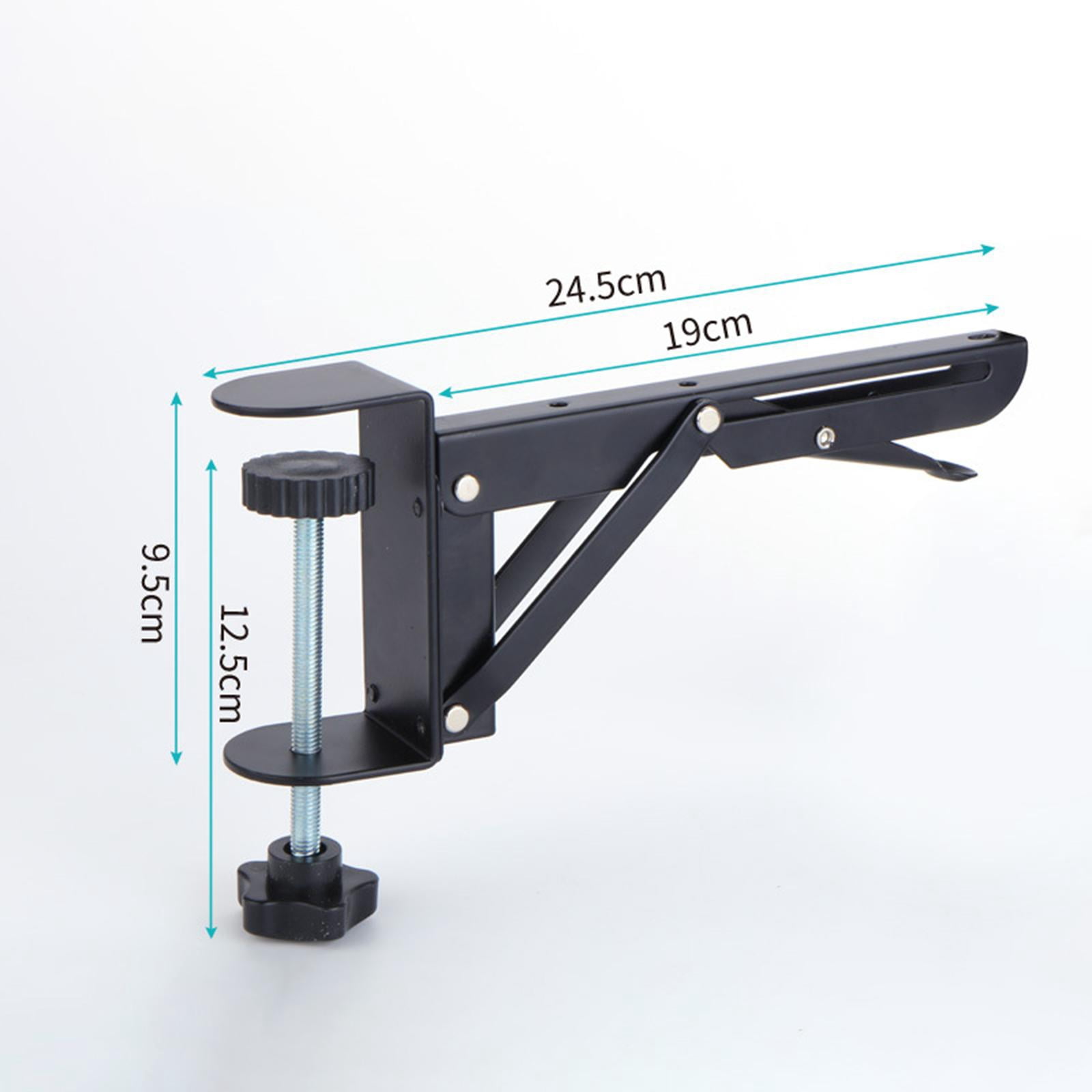 Under Desk Keyboard Tray Clamp Folding Bracket Adjustable for Home Office for 1-8cm Thickness