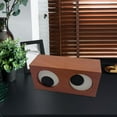 thumbnail image 1 of Reloj con ojos giratorios, de tiempo, mesita de noche para dormitorio, dormitorio, hogar, reloj de escritorio con ojos grandes para guarder Marrón claro, 1 of 8