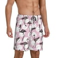 thumbnail image 2 of Kdxio Pineapple Flamingo Print Mens Sleep Shorts Bottoms Soft Comfy Pajama Wear Pants with Drawstring Pockets, 2 of 7