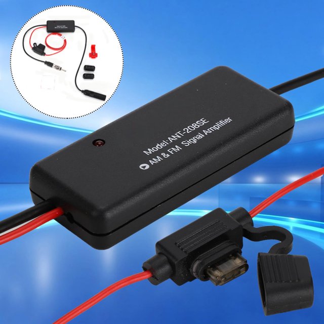 AM FM Radio Antenna Amplifier with Magnetic Ring and Strong Anti Interference for Noise Removal