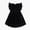 A-Black110, variant on Bobifish Big Girls Dresses Crew Neck Ruffle Cap Sleeve Lace Pom Pom Ruffled Smocked A-Line Dresses Party Dresses
