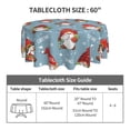 thumbnail image 5 of XMXT Waterproof Round Table Cloth, Various Christmas Elves Tablecloth Polyester Table Cover for Home Kitchen Dining Party Room Decor, 60 inches, 5 of 8