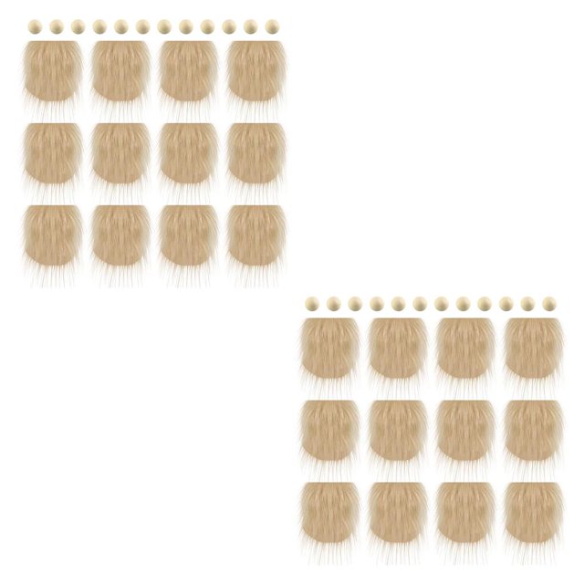 Matsuzay 12 bolas de sin terminar para barba de gnomo precortadas, suministros para manualidades DIY Type2