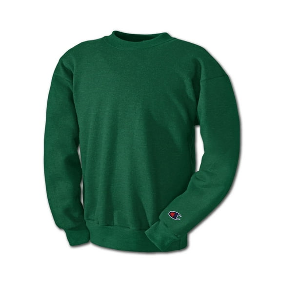 Champion Mens Double Dry Eco Fleece Crew, XL, Dark Green Heather