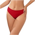 thumbnail image 1 of Womens Solid Color Pants With Low Waist Comfortable Breathable And Fashionable Briefs (Womens Triangle Briefs), 1 of 6