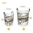 thumbnail image 3 of Goofa Woodland Forest With Deers Printed Circular Hamper,Laundry Basket with Handles,Storage Baskets Foldable,Large Capacity Laundry Hamper-Small, 3 of 6