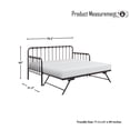 thumbnail image 3 of OakvillePark LaPrele Metal Daybed with Lift-Up Trundle, Twin/Twin, Dark Bronze, 3 of 4
