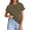 Army Green #123, variant on WULMLEO Women's Casual Cotton T-Shirt Rolled Cuff Short Sleeve Tops Lightweight Summer Top for Beach Trips Errands Green XL