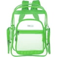 thumbnail image 3 of MGgear Transparent PVC School Backpack with Green Trim, Clear Book Bag, Unisex, 3 of 7