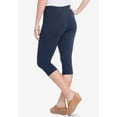 thumbnail image 4 of Roaman's Women's Plus Size Petite Plus Size Essential Stretch Capri Legging, 4 of 5