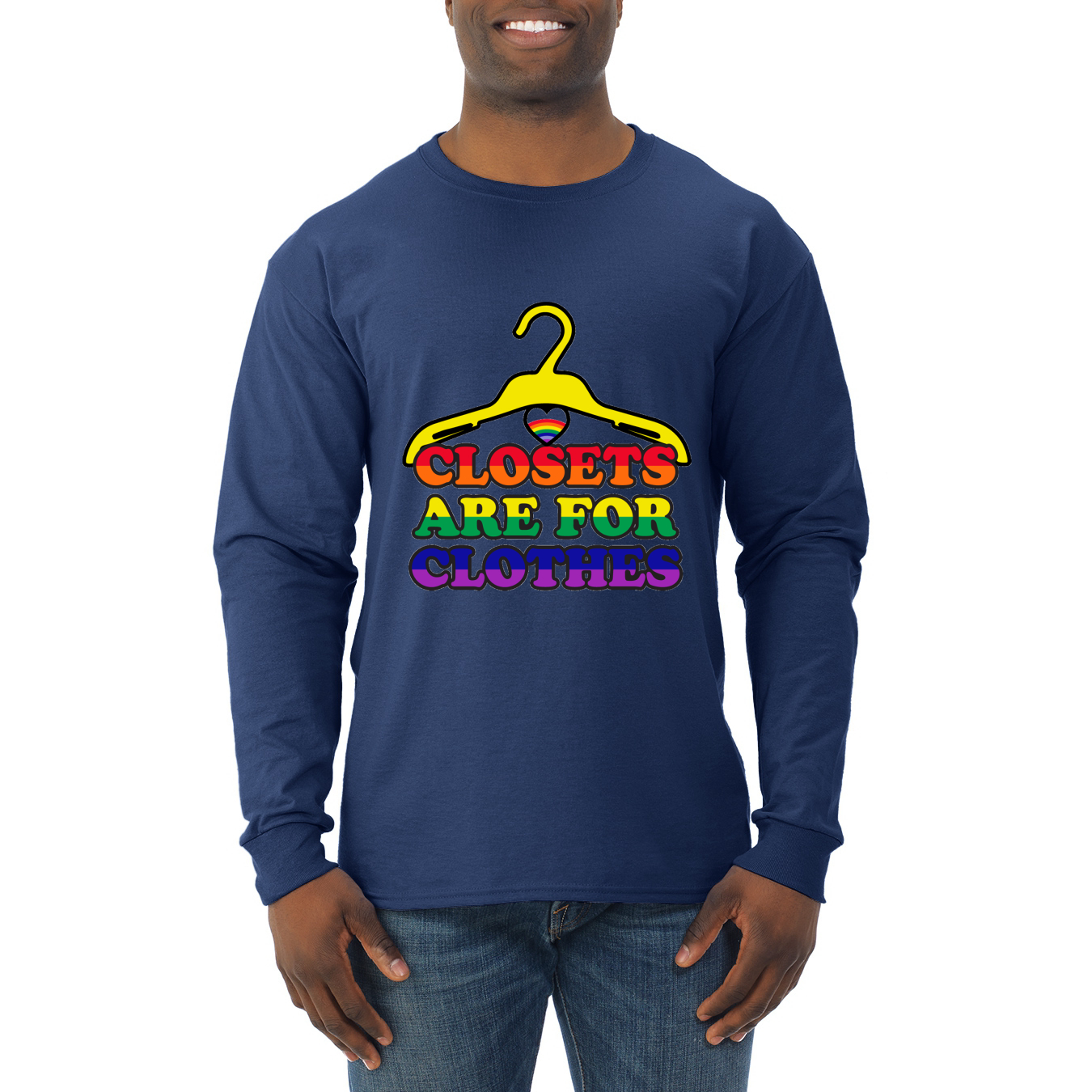 Closets Are For Clothes Gay Lesbian LGBT Pride Mens Long Sleeve Shirt