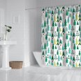 thumbnail image 2 of Green Christmas Tree Pattern Shower Curtain 72"x72" ,Bathroom Decorative Shower Curtains Set with 12 Hooks,Modern Waterproof Washable Shower Curtain, 2 of 6