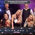 thumbnail image 4 of RayChee 86" Folding 10 Player Poker Table, Foldable Texas Holdem Table for Game Room with Padded Rails and Cup Holders, No Assembly Required, 4 of 7