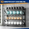 thumbnail image 4 of MIIIKO 68" W Storage Shelves,7500LBS Metal Garage Storage Shelving,Heavy Duty Adjustable Unit Storage Shelves for Warehouse,Basement,68" W x 24" D x 63" H,Black, 4 of 8