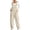 #A Beige, variant on Taqqpue Womens Casual Denim Overalls Wide Leg Sleeveless Loose Jean Pants Jumpsuits Oversize Jeans Pants with Pockets for Women