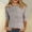 Gray(New), variant on PNTUTB Women's 3/4 Sleeve Round Neck Top/Shirt Printed Round Neck Long Sleeve Basic Tees Blouses