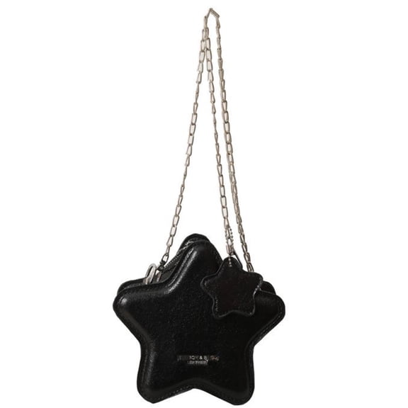 Necvior Metallic PU Star Shape Crossbody Bag with Chain Shoulder Bag Small Purse