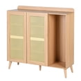 thumbnail image 3 of HOMY CASA 43'' Tall Accent Cabinet Chests with 2 Doors, Oak, 3 of 8