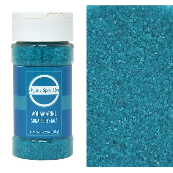 Mystic Sprinkles Aquamarine - Teal Sugar Crystals 4.2 oz.