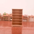 thumbnail image 3 of Estante de exhibición de madera en miniatura, accesorios de estar para comedor, juguetes 1/12, librería para , suministros de Sunnimix Librería de casa de muñecas, 3 of 8