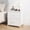 White, variant on Kelno Nightstand 2 Drawers Fabric Storage Dresser Small Bedside Table Wood Top, Black
