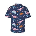 thumbnail image 4 of Xecao Dinosaur print Hawaiian shirt - a stylish short-sleeve button-down for men, perfect for casual beach and tropical outings., 4 of 9