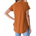 Fantaslook Short Sleeve T Shirts for Women Crew Neck Side Split Tunic