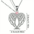 thumbnail image 3 of Momihoom Solid Gold Angel Wings Necklace for Women Real Gold Heart Pendnat Jewelry Christmas Gifts for Wife Daughter, 3 of 9