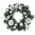 thumbnail image 2 of Christmas Wreath With Battery Powered LED Light String Front Door Hanging Garland Holiday Home Decorations, 2 of 6