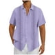 thumbnail image 2 of Blusa y camisa de manga corta con cuello vuelto Camisa casual para hombre Camisa de bolos vintage de manga corta Camisas de verano de playa cubana Camisa con botones Blusa para hombre Poliéster, 2 of 5