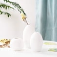 thumbnail image 4 of Small White Ceramic Vase Set for Home Decor -Set of 3 (White), 4 of 8