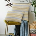 thumbnail image 4 of Ox Bay Ariya Yellow/Ivory Chevron Cotton Adult Decorative Throw Pillow, 4 of 10