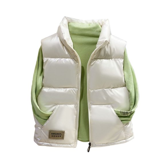 Mercatoo Students Sleeveless Vest Warm Lightweight for Middle School Teens Girls Cold Weather Wear Coat Jacket Slim